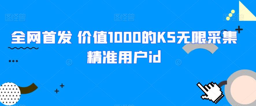 全网首发 价值1000的KS无限采集精准用户id网赚项目-副业赚钱-互联网创业-资源整合云翼资料社区